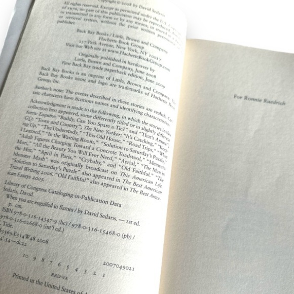 When You Are Engulfed in Flames David Sedaris (2008 Trade Paperback) 1st Ed Book - Picture 6 of 6